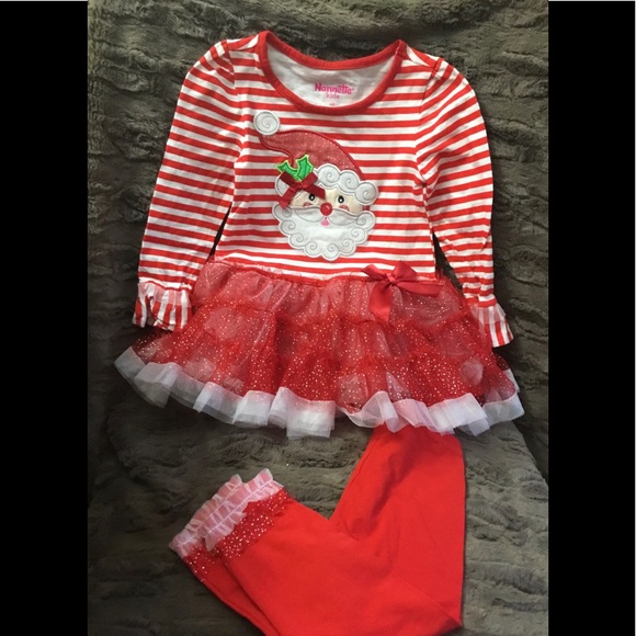 🚨Final Sale🚨!! Santa Christmas 2pc Outfit Size 2T - Picture 3 of 4